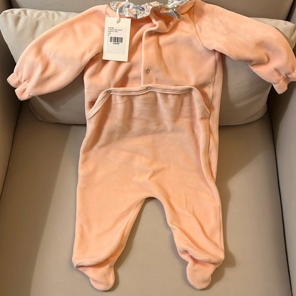 NWT Chantal Marie pink velour sleep suit size 3 m - Picture 2 of 5